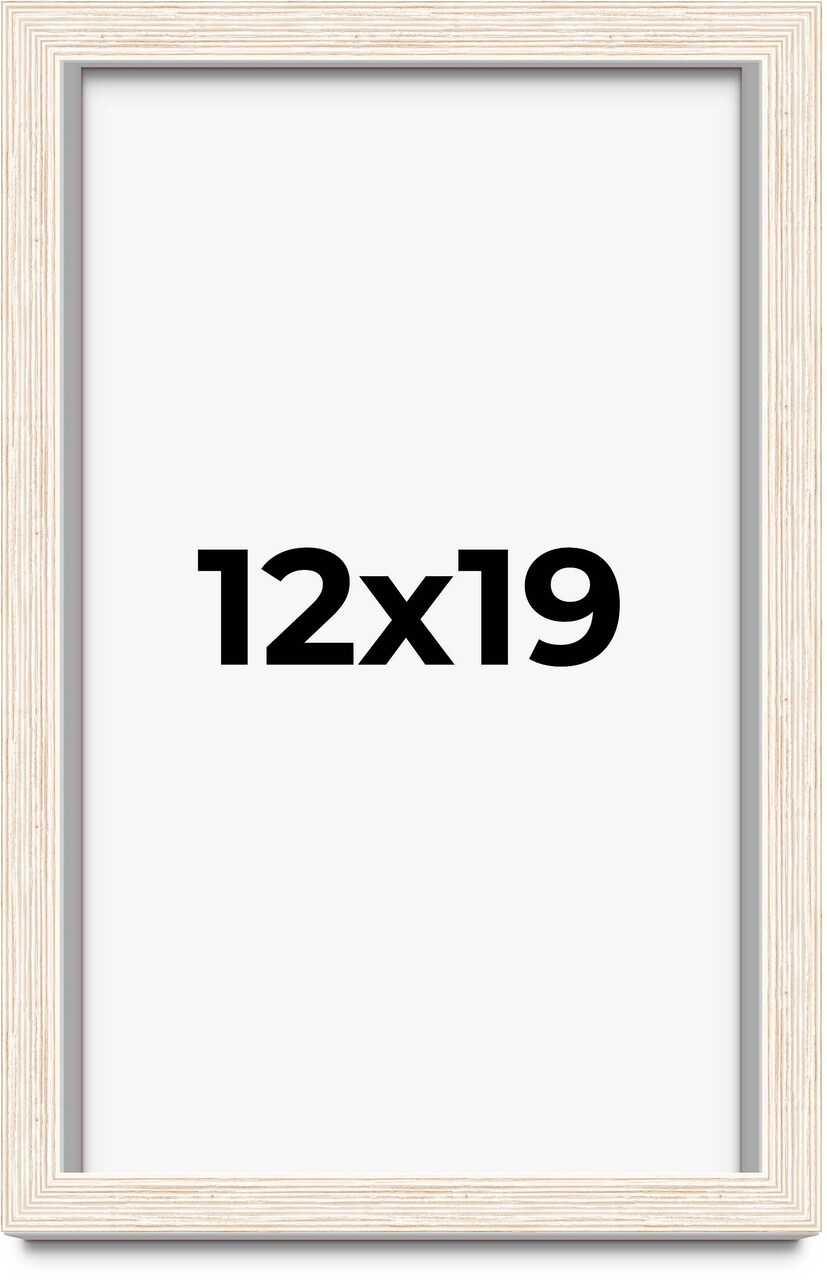 12x19 Barnwood Shadow Box Picture Frame with UV-Resistant Acrylic & Acid Free Backing, Available in 2 Finishes - Black and White